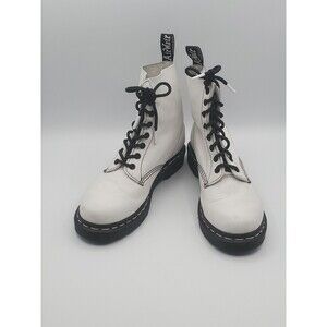 Doc Martens Women’s 8 Pascal Boots Air Wair White Combat Leather 1460
